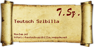 Teutsch Szibilla névjegykártya